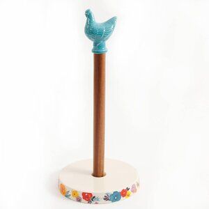 The Pioneer Woman Flea Market Stoneware Turquoise Paper Towel Holder